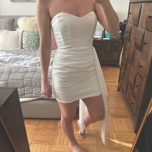 12th tribe Jeanette white chiffon mini dress